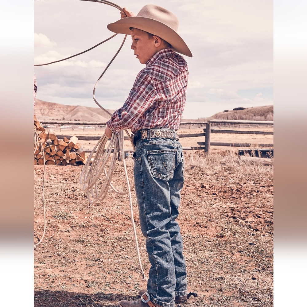 Wrangler Boys Retro Relaxed Straight Jean - 14Slim Cowboy Western Equestrian